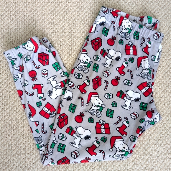 NEW Munki Munki SNOOPY Peanuts Christmas PJ Lounge Jogger Pants Velour Women XL - Picture 13 of 15